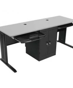 Balt Workstation Desk, 24" D, 72" W, 29" H, Gray, PVC