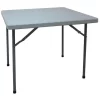 Zoro Select Square Folding Table, 36" W, 36" L, 29" H, Blow Molded Polyethylene Top, Gray