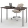 Bestar Table Rectangle Table Desk, 24" X 47.6" X 29", Laminate Top, Antigua