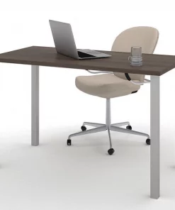Bestar Table Rectangle Table Desk, 24" X 47.6" X 29", Laminate Top, Antigua