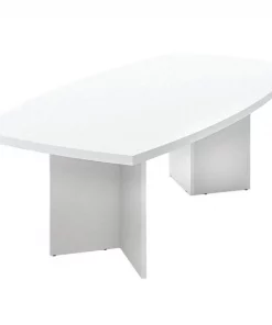 Bestar Table Boat Shaped Conference Table, White