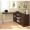 Bestar Table L Shaped Desk, 59.3" D, 59.3" W, 29.7" H, Chocolate, Melamine