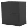 Bestar Table 28.40" W Lateral File, Black, Black