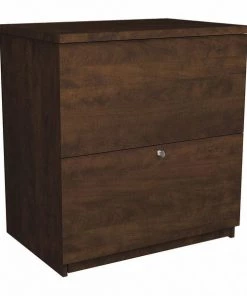 Bestar Table 28.40" W Lateral File, Chocolate, Chocolate