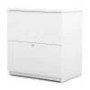 Bestar Table 28.40" W Lateral File, White, White
