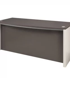 Connexion Executive Desk, 29.8" D, 71.1" W, 30.4" H, Slate/Sandstone, Melamine