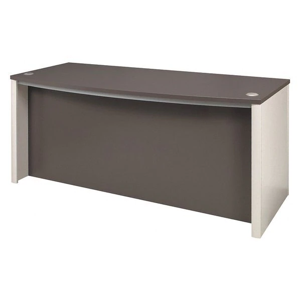 Connexion Executive Desk, 29.8" D, 71.1" W, 30.4" H, Slate/Sandstone, Melamine