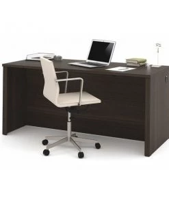 Embassy Executive Desk, 29.8" D, 66" W, 30.4" H, Dark Chocolate, Melamine