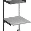 Hergo 3-Shelf Computer Workstation, Metal/Laminated Black/Gray