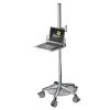 Hergo Laptop Cart w/Locking Shelf, Steel