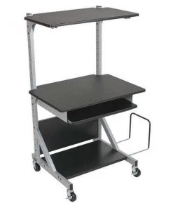 Balt Computer Workstation, 5 Shelf, Black