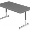 Iceberg Rectangle IndestrucTableÂ® Classic Adjustable Height Utility Table, Charcoal - 30" x 60", 60" X