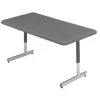 Iceberg Rectangle IndestrucTableÂ® Classic Adjustable Height Utility Table, Charcoal - 24" x 48", 48" X
