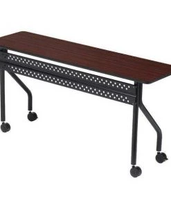 Iceberg Rectangle Mobile Seminar Table, 60" X 60" X 29", Mahogany