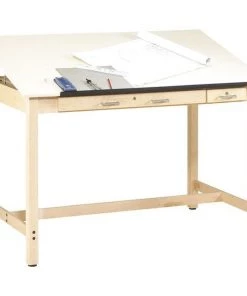 Diversified Woodcrafts Instructor's Drafting Table, Almond, Maple