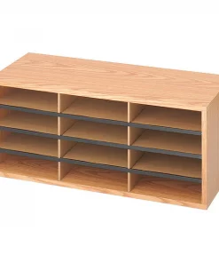 Safco Wood/Corrugated Literature Organizer, 12