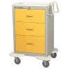 Lakeside Medical Cart, 3 Drawers w/Key Lock-Yellow