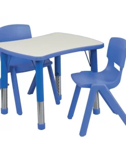 Flash Furniture Rectangle Activity Table, 21.875" X 26.625" X 23.5", Laminate Top, Grey