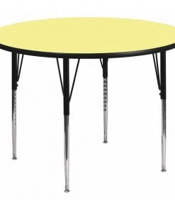 Flash Furniture Round Activity Table, 42" X 42" X 30.125", Laminate Top, Yellow