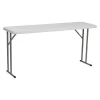 Flash Furniture Rectangle Training Table, 18" X 60" X 29", Plastic Top, White