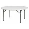 Flash Furniture Round Folding Table, 60" W, 60" L, 29" H, Plastic Top, White