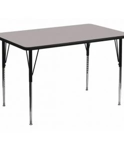 Flash Furniture Rectangle Activity Table, 36" X 72" X 30.25", Laminate Top, Grey