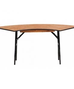 Flash Furniture Serpentine Serpentine Wood Table, 65"x24", 24" W, 48" L, 30.25" H, Wood Top, Wood Grain