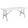 Flash Furniture Rectangle Folding Table, 30" W, 72" L, 29" H, Plastic Top, White