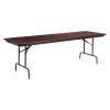 Flash Furniture Rectangle Folding Table, 30" W, 96" L, 30" H, Laminate Top, Wood Grain