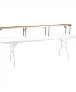 Flash Furniture Rectangle Bar Top Riser, 96"X12"X12", 11.75" W, 96" L, 12" H, Wood Top, Wood Grain