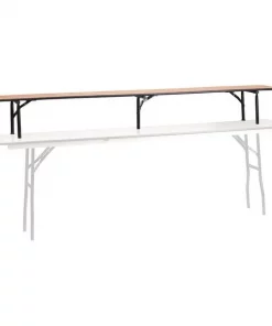 Flash Furniture Rectangle Bar Top Riser, Radius, 96"X12"X12", 11.75" W, 96" L, 12" H, Wood Top, Wood Grain