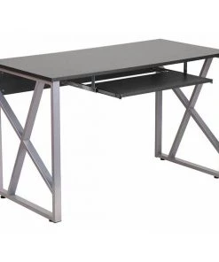 Flash Furniture Computer Desk, 23-3/4" D, 47-1/4" W, 29-1/4" H, Black, Laminate