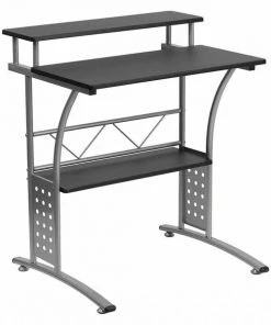 Flash Furniture Computer Desk, 23-1/2" D, 27-7/8" W, 33-1/8" H, Black, Laminate